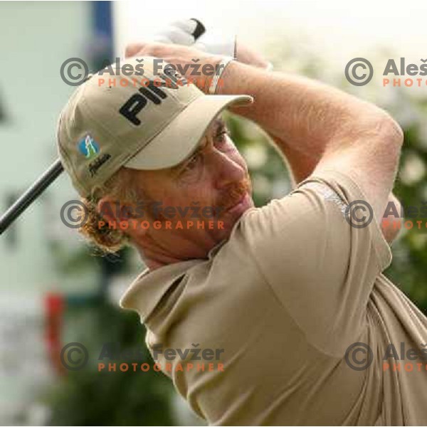 Miguel Angel Jimenez (ESP) in action during second day of BA-CA Austrian Open, European tour event at Fontana Golf&Country club, Vienna, Austria on June 9, 2006