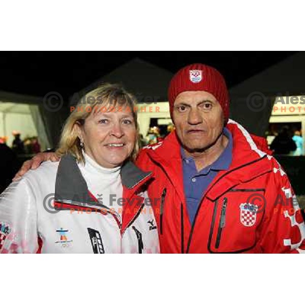 Marica and Ante Kostelic, parents of Olympic silver medalist in Men\'s Super Combined 21.2.2010 , Vancouver 2010 Winter Olympic Games, Canada 