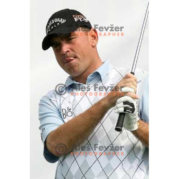 Thomas Bjorn (DEN) in action during second day of BA-CA Austrian Open, European tour event at Fontana Golf&Country club, Vienna, Austria on June 9, 2006