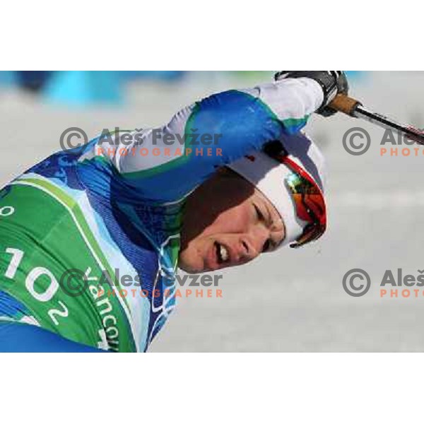 Katja Visnar and Vesna Fabjan (SLO) in Ladies team Sprint in Whistler Olympic park 22.2.2010 , Vancouver 2010 Winter Olympic Games, Canada 
