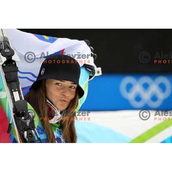 Tina Maze (SLO) Olympic silver medalist in Women\'s Giant Slalom in Whislter Creekside 25.2.2010 , Vancouver 2010 Winter Olympic Games, Canada 