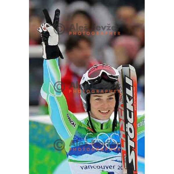 Tina Maze (SLO) Olympic silver medalist in Women\'s Giant Slalom in Whislter Creekside 25.2.2010 , Vancouver 2010 Winter Olympic Games, Canada 