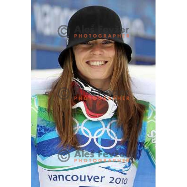 Tina Maze (SLO) Olympic silver medalist in Women\'s Giant Slalom in Whislter Creekside 25.2.2010 , Vancouver 2010 Winter Olympic Games, Canada 