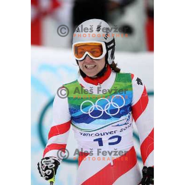 Fabiene Suter (SUI) after second run of Women\'s Giant Slalom in Whislter Creekside 24.2.2010 , Vancouver 2010 Winter Olympic Games, Canada 
