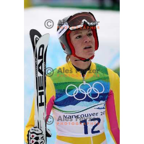 Maria Riesch (GER) after second run of Women\'s Giant Slalom in Whislter Creekside 25.2.2010 , Vancouver 2010 Winter Olympic Games, Canada 
