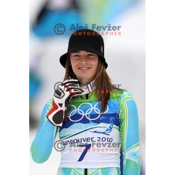 Tina Maze (SLO) Olympic silver medalist in Women\'s Giant Slalom in Whislter Creekside 25.2.2010 , Vancouver 2010 Winter Olympic Games, Canada 