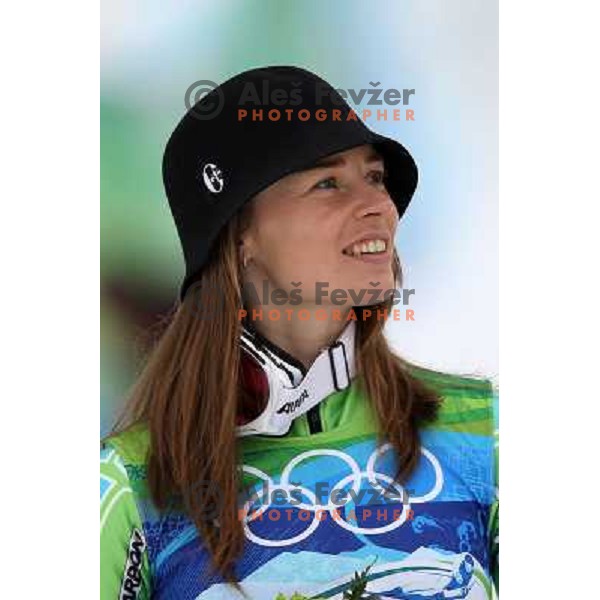 Tina Maze (SLO) Olympic silver medalist in Women\'s Giant Slalom in Whislter Creekside 25.2.2010 , Vancouver 2010 Winter Olympic Games, Canada 