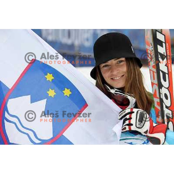 Tina Maze (SLO) Olympic silver medalist in Women\'s Giant Slalom in Whislter Creekside 25.2.2010 , Vancouver 2010 Winter Olympic Games, Canada 