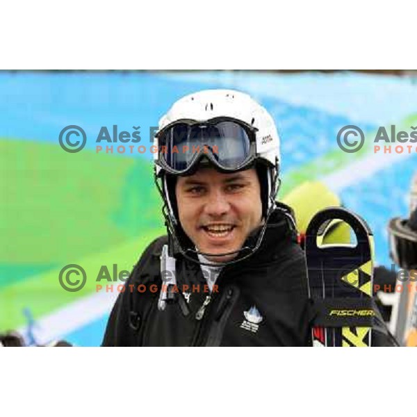 Mitja Dragsic (SLO) leaving for slalom training in Whislter Creekside 25.2.2010 , Vancouver 2010 Winter Olympic Games, Canada 