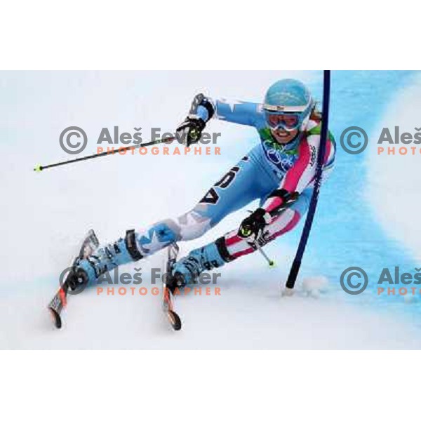 Julia Mancuso (USA) in second run of Women\'s Giant Slalom in Whislter Creekside 25.2.2010 , Vancouver 2010 Winter Olympic Games, Canada 