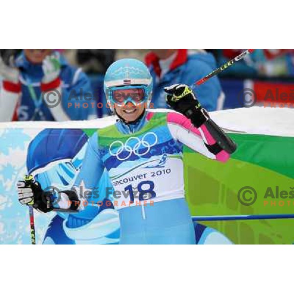 Julia Mancuso (USA) in second run of Women\'s Giant Slalom in Whislter Creekside 25.2.2010 , Vancouver 2010 Winter Olympic Games, Canada 