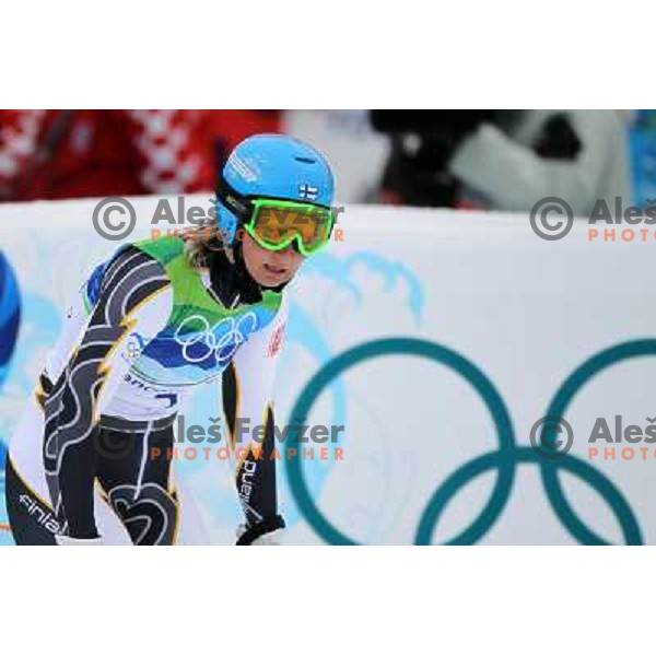 Tanja Poutiainen (FIN) after second run of Women\'s Giant Slalom in Whislter Creekside 25.2.2010 , Vancouver 2010 Winter Olympic Games, Canada 