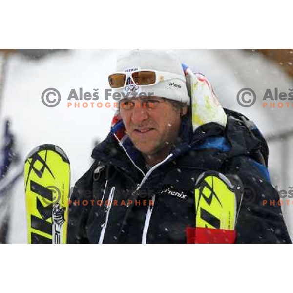 Zvone Zirovnik before first run of Ladies Slalom in Whistler Creekside 26.2.2010 , Vancouver 2010 Winter Olympic Games, Canada 