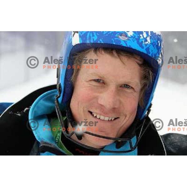 Bernard Vajdic (SLO) leaving for slalom training in Whislter Creekside 26.2.2010 , Vancouver 2010 Winter Olympic Games, Canada 