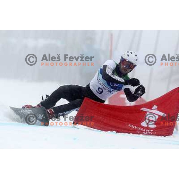  Rok Flander (SLO) during Men\'s Parallel Giant Slalom at Cypress Mountain 27.2.2010, Vancouver 2010 Winter Olympic Games, Canada 
