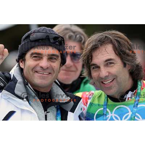 Alberto Toma and Hubertus Von Hohenloe during Men\'s slalom in Whistler Creekside 27.2.2010, Vancouver 2010 Winter Olympic Games, Canada 