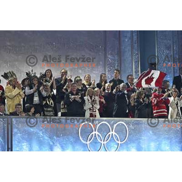 Canadian prime minister during Closing Ceremony of Vancouver 2010 Winter Olympic games on 28.2.2010 in Canada 