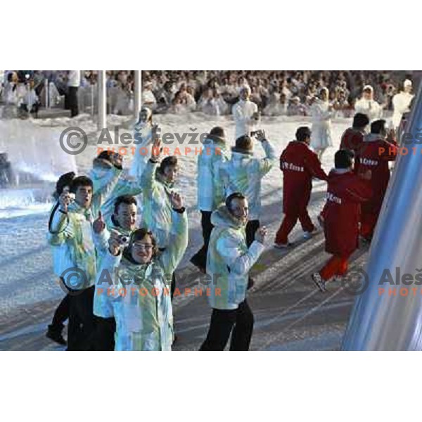 Slovenian team during Closing Ceremony of Vancouver 2010 Winter Olympic games on 28.2.2010 in Canada 