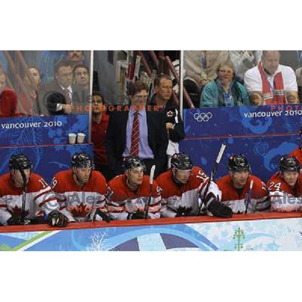  in action during ice hockey match Canada-USA in men\'s Final at the Vancouver 2010 Winter Olympic games, Canada 