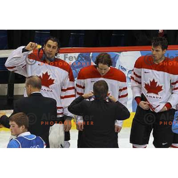  in action during ice hockey match Canada-USA in men\'s Final at the Vancouver 2010 Winter Olympic games, Canada 