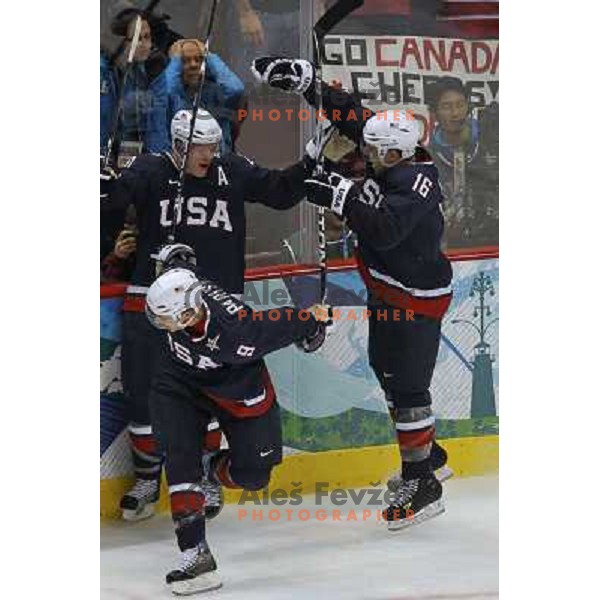  in action during ice hockey match Canada-USA in men\'s Final at the Vancouver 2010 Winter Olympic games, Canada 