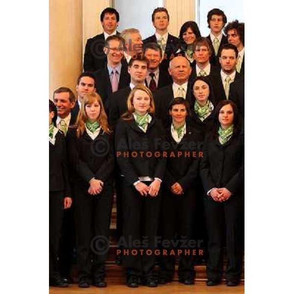 at reception for Slovenian Olympic team by President of republic of Slovenia Dr. Danilo Turk 