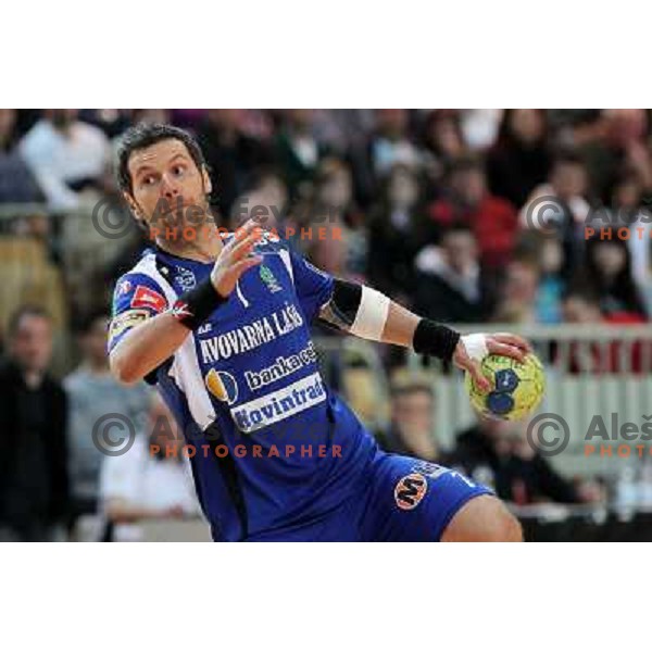 Renato Vugrinec in action during handaball match RK Cimos Koper- RK Celje Pivovarna Lasko in MIK 1.liga, played in Bonifika Hall, Koper, Slovenia 6.3.2010 