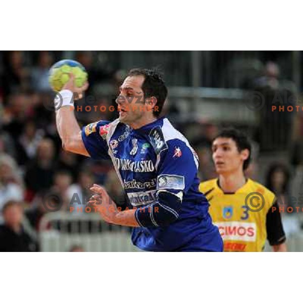 Alem Toskic in action during handaball match RK Cimos Koper- RK Celje Pivovarna Lasko in MIK 1.liga, played in Bonifika Hall, Koper, Slovenia 6.3.2010 