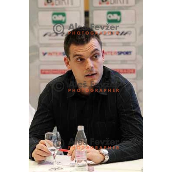 Jaka Kravanja at RK Krim Mercator press conference in M hotel, Ljubljana, Slovenia 10.3.2010 