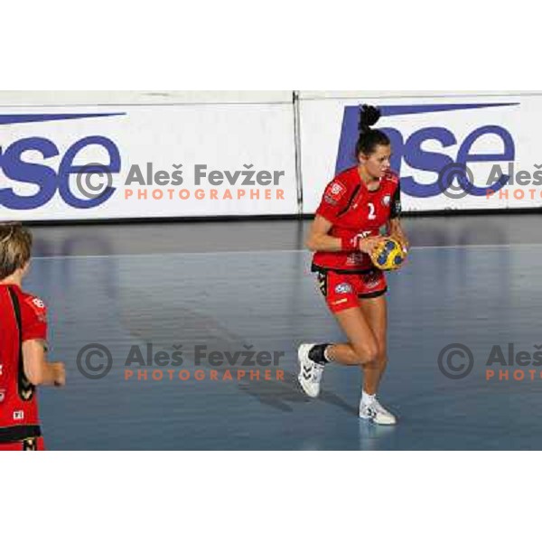 Szandra Zacsik in action during handball match Krim Mercator- Gyor Audi Eto KC in Women\'s Championsleague, played at Kodeljevo Hall, Ljubljana, Slovenia 13.3.2010 