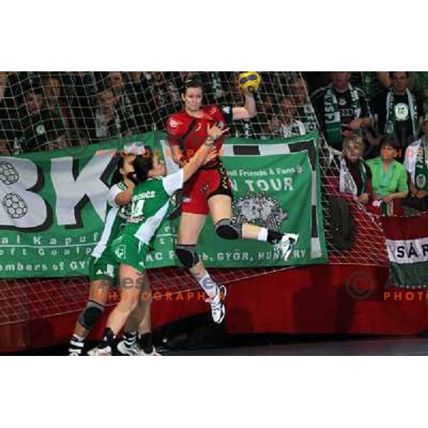 Ana Gros in action during handball match Krim Mercator- Gyor Audi Eto KC in Women\'s Championsleague league, played in Kodeljevo Hall, Ljubljana, Slovenia 13.3.2010 
