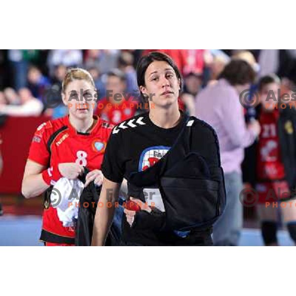 Andrea Lekic during handball match Krim Mercator- Gyor Audi Eto KC in Women\'s Championsleague, played at Kodeljevo Hall, Ljubljana, Slovenia 13.3.2010 