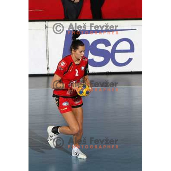 Szandra Zacsik in action during handball match Krim Mercator- Gyor Audi Eto KC in Women\'s Championsleague, played at Kodeljevo Hall, Ljubljana, Slovenia 13.3.2010 