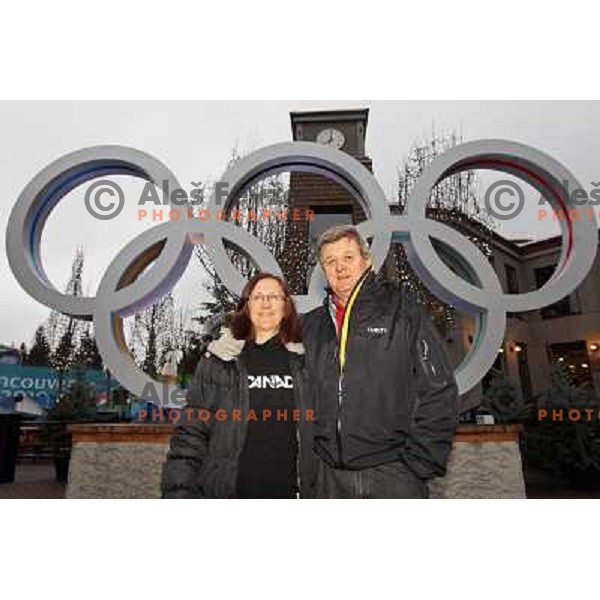  Joze Sparovec and his wife Marjana in Whistler during 2010 Winter Olympic games in Vancouver, Canada 28.2.2010 