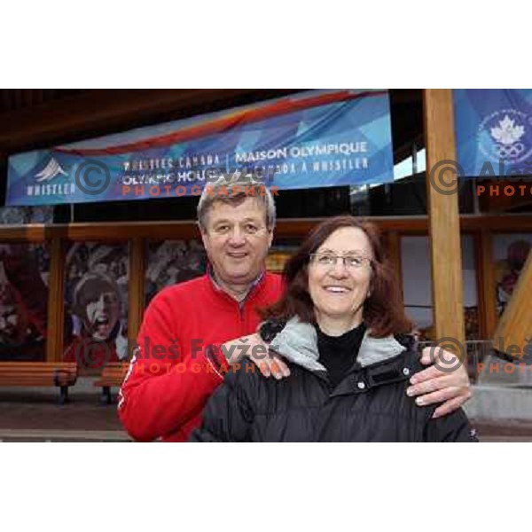  Joze Sparovec and his wife Marjana in Whistler during 2010 Winter Olympic games in Vancouver, Canada 28.2.2010 