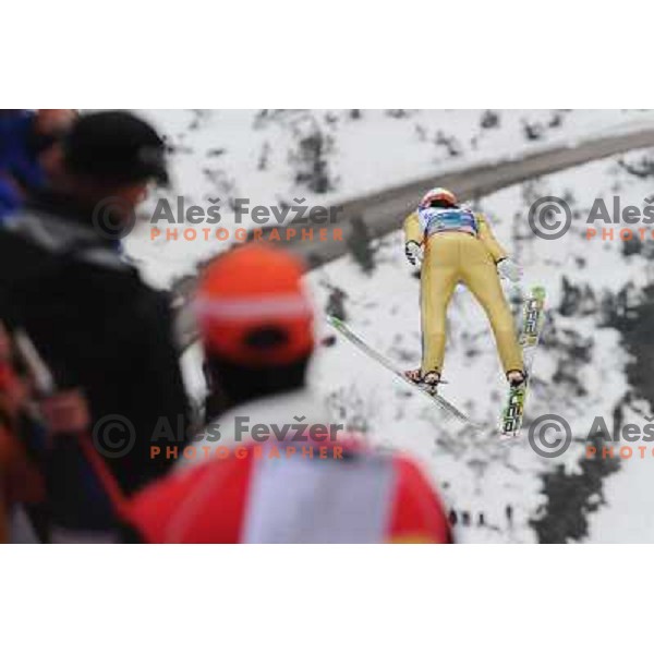 Hrgota (SLO) during first round of team world cup ski jumping, 21.3.2010, Planica 