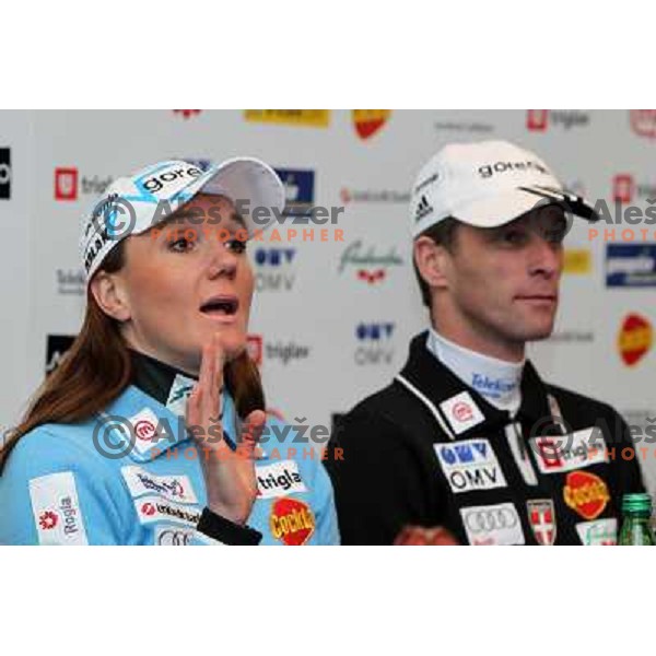 Petra Majdic at press conference of Slovenia Nordic ski team at Zavarovalnica Triglav, Ljubljana, Slovenia 16.3.2010 