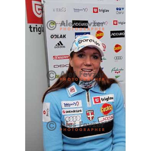  Petra Majdic at press conference of Slovenia Nordic ski team at Zavarovalnica Triglav, Ljubljana, Slovenia 16.3.2010 