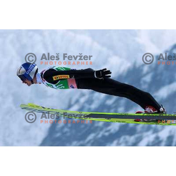 Adam Malysz (POL) during first round jump at 2010 FIS Ski Flying World Championships in Planica, Slovenia 19.3.2010 