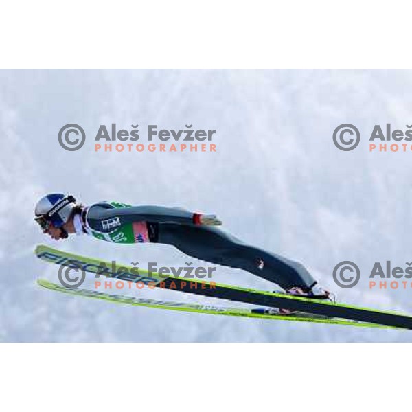 Gregor Schlierenzauer (AUT) during first round jump at 2010 FIS Ski Flying World Championships in Planica, Slovenia 19.3.2010 