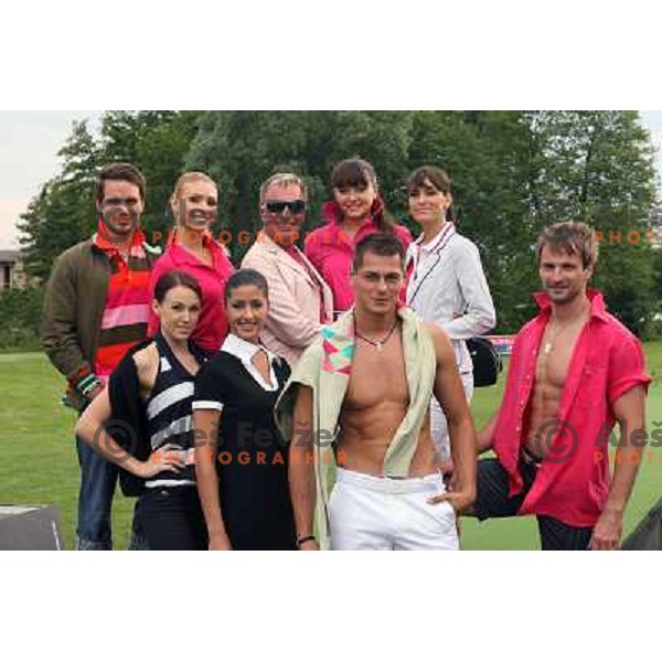  Choreographer Igor Jelen (third from left in top row) after fashion show during Dobro Jutro Zlatarna Celje invitational golf tournament at Golf Course Ptuj, Slovenia 1.6.2007 