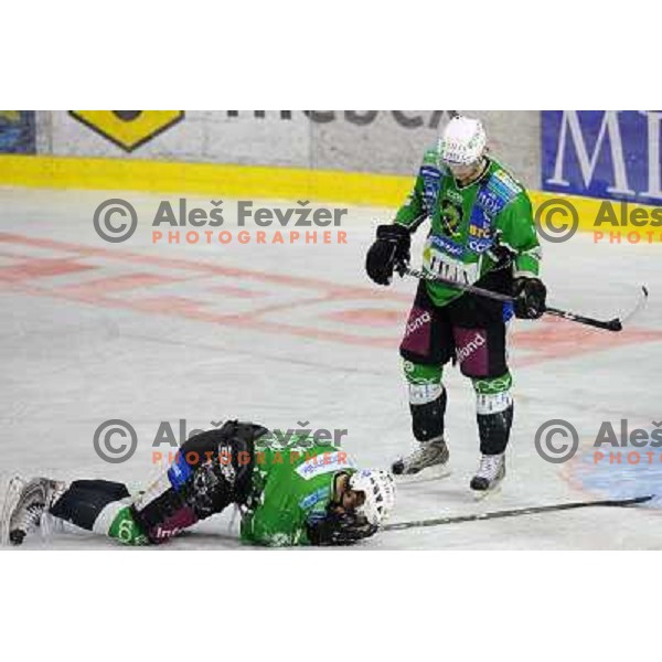 Nejc Berlisk at the Ice hockey game Tilia Olimpija - Acroni Jesenice 3rd game played in the final of the slovenian ice hockey league ,Ljubljana, 26.03.2010, 