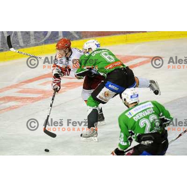 Bostjan Groznik at the Ice hockey game Tilia Olimpija - Acroni Jesenice 3rd game played in the final of the slovenian ice hockey league ,Ljubljana, 26.03.2010, 