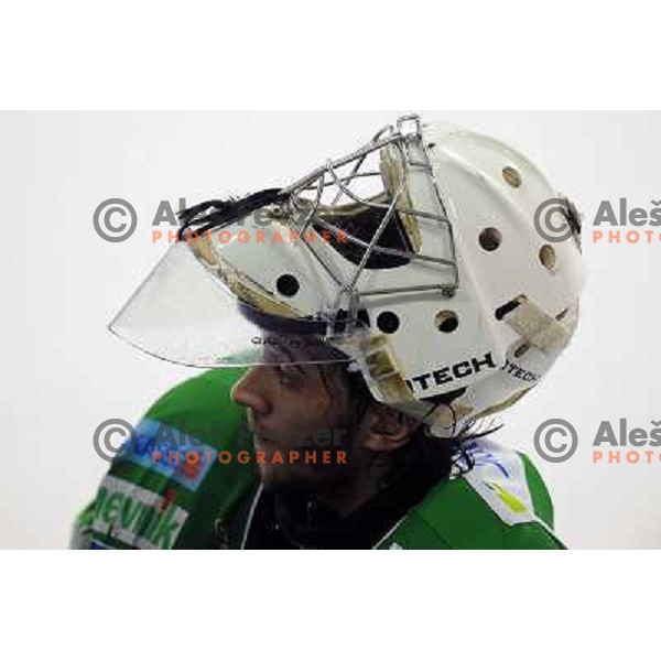 Matija Pintaric at the Ice hockey game Tilia Olimpija - Acroni Jesenice 3rd game played in the final of the slovenian ice hockey league ,Ljubljana, 26.03.2010, 