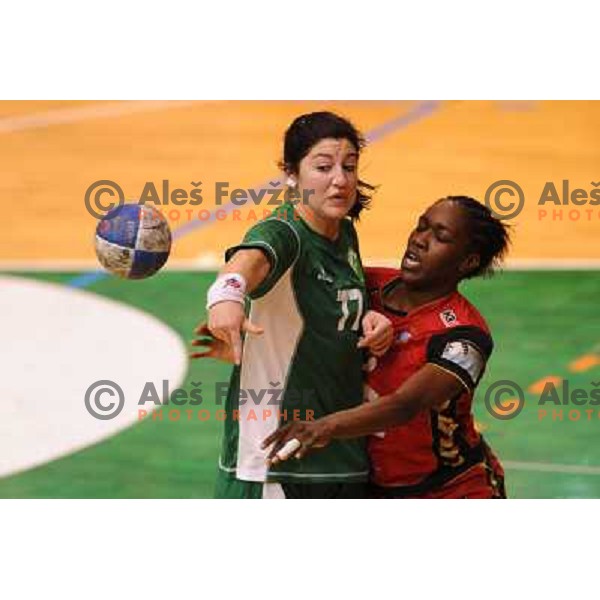 Maja Son, Ana De Sousa at the handball game Krim - Olimpija played in the final of the slovenian womens handball cup ,Novo Mesto, 28.03.2010, 
