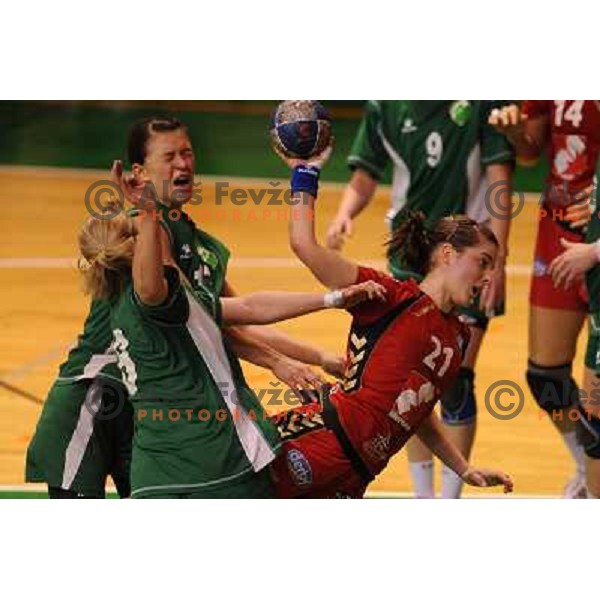 Mirjana Gojkovic, Alja Jankovic at the handball game Krim - Olimpija played in the final of the slovenian womens handball cup ,Novo Mesto, 28.03.2010, 