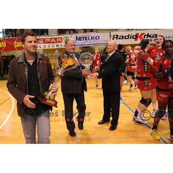 Tomaz Jersic at the handball game Krim - Olimpija played in the final of the slovenian womens handball cup ,Novo Mesto, 28.03.2010, 
