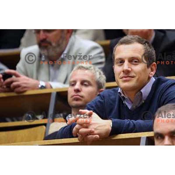  Jure Kosir during general assembly of Slovenian Ski Association in Ljubljana, Slovenia 31.3.2010 