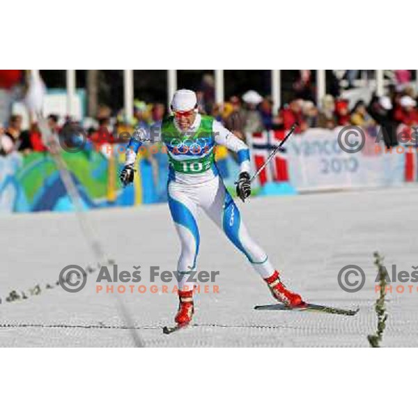 Vesna Fabjan (SLO) in action during Ladies Team Sprint Free in Whistler Olympic Park 22.2.2010, Vancouver 2010 Winter Olympic Games, Canada 