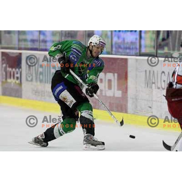 Groznik in action during ice-hockey match Tilia Olimpija- Acroni Jesenice in sixth game of Final of Slovenian hockey league, played in Hala Tivoli, Ljubljana, Slovenia 2.4.2010 
